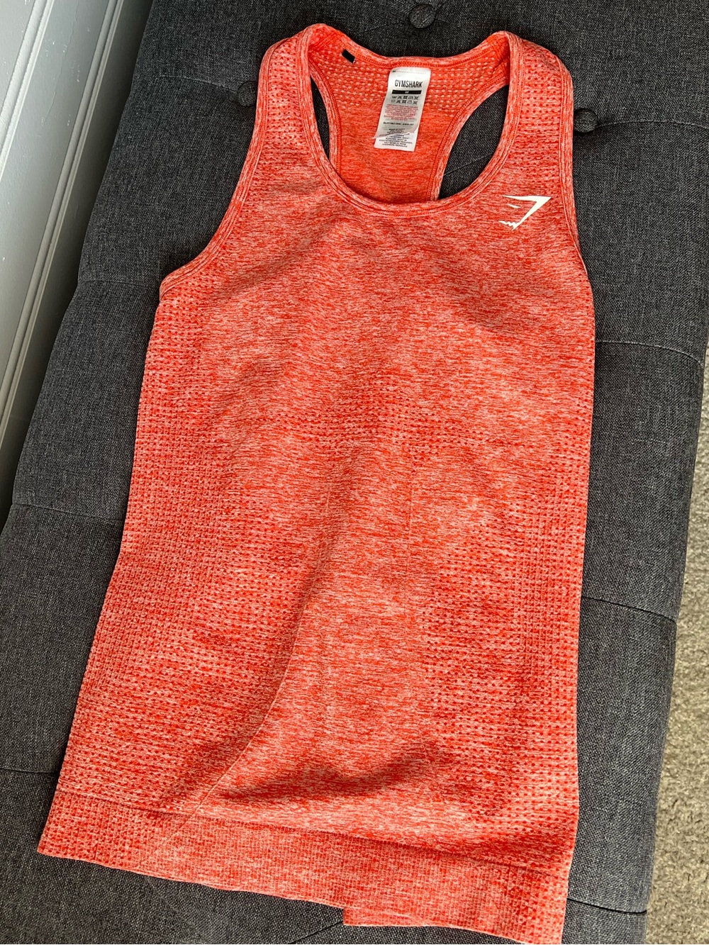 Gymshark Vital Seamless 2.0 Tank Top- Coral/Orange